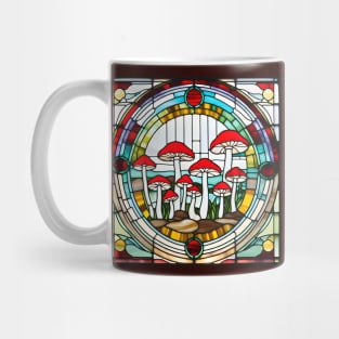 Carmine Mushroom Stained Glass Mug